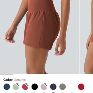 HALARA Brown Athletic Shorts High-Waisted Stretchy